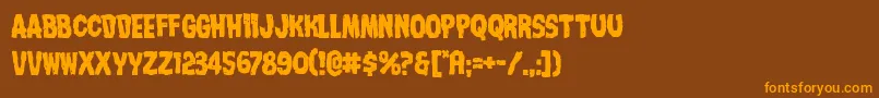 Nightmarealley Font – Orange Fonts on Brown Background