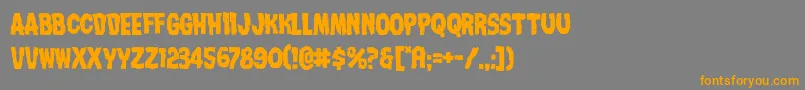 Шрифт Nightmarealley – оранжевые шрифты на сером фоне