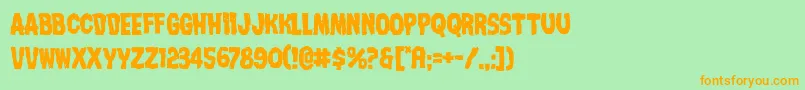 Nightmarealley Font – Orange Fonts on Green Background