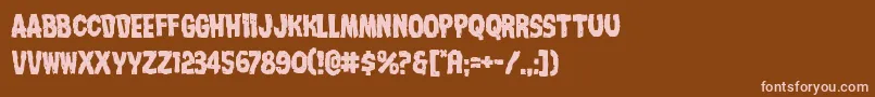Nightmarealley Font – Pink Fonts on Brown Background