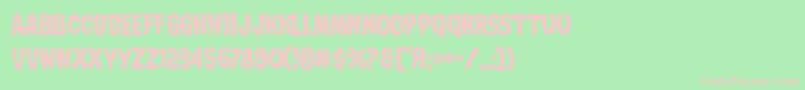 Nightmarealley-fontti – vaaleanpunaiset fontit vihreällä taustalla