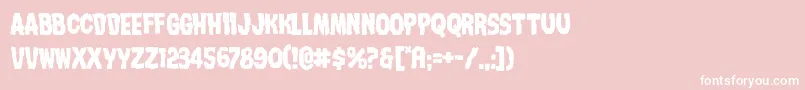 Nightmarealley Font – White Fonts on Pink Background