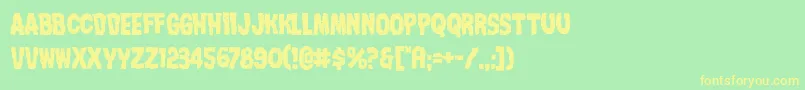 Nightmarealley Font – Yellow Fonts on Green Background