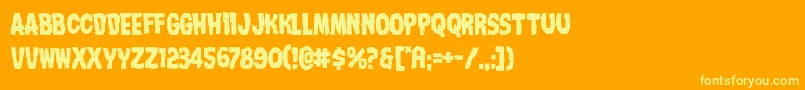Nightmarealley Font – Yellow Fonts on Orange Background