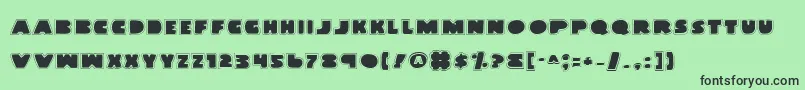 Landwp-Schriftart – Schwarze Schriften auf grünem Hintergrund