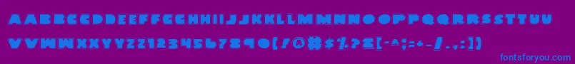 Landwp Font – Blue Fonts on Purple Background