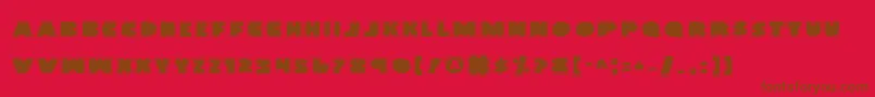 Landwp Font – Brown Fonts on Red Background