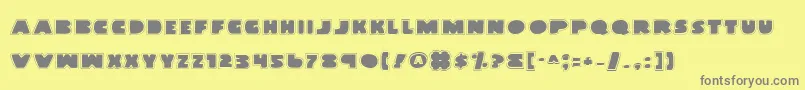Landwp Font – Gray Fonts on Yellow Background
