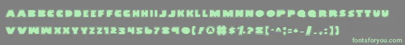 Landwp Font – Green Fonts on Gray Background
