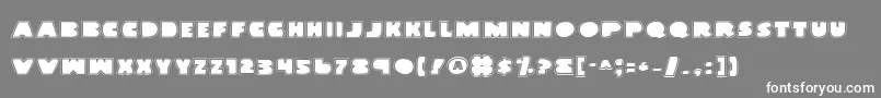 フォントLandwp – 灰色の背景に白い文字