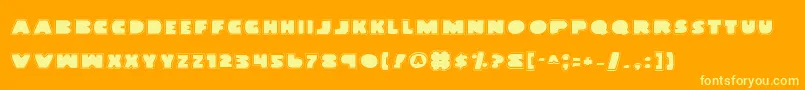 Landwp Font – Yellow Fonts on Orange Background