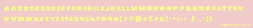 Landwp Font – Yellow Fonts on Pink Background