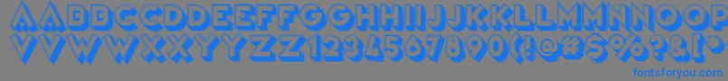 Fonte VarietРІTheatre – fontes azuis em um fundo cinza