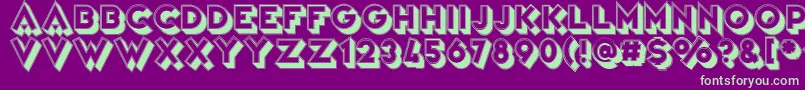 VarietРІTheatre Font – Green Fonts on Purple Background