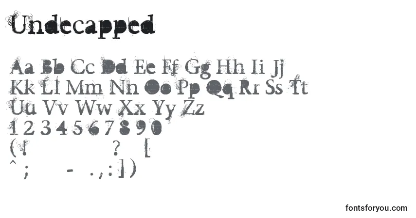 Czcionka Undecapped – alfabet, cyfry, specjalne znaki
