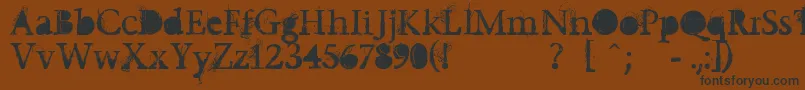 Undecapped Font – Black Fonts on Brown Background