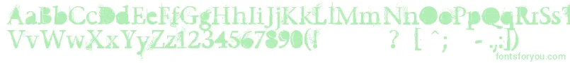 Шрифт Undecapped – зелёные шрифты на белом фоне