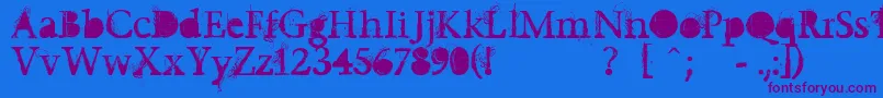 Шрифт Undecapped – фиолетовые шрифты на синем фоне