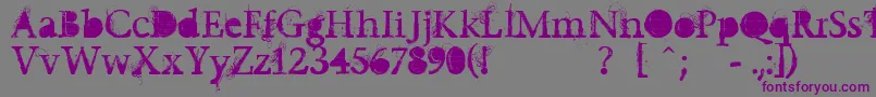 Undecapped Font – Purple Fonts on Gray Background