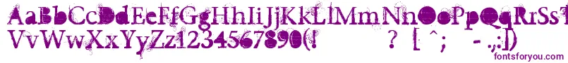 Undecapped Font – Purple Fonts on White Background
