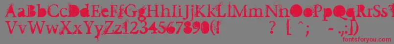 Undecapped Font – Red Fonts on Gray Background