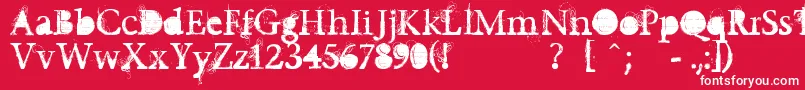 Undecapped Font – White Fonts on Red Background