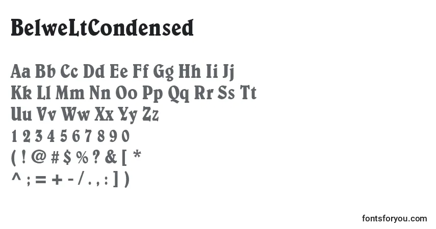 BelweLtCondensedフォント–アルファベット、数字、特殊文字