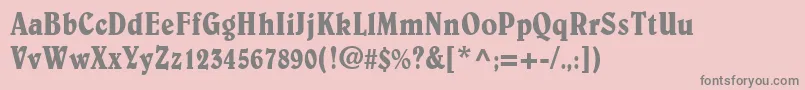 Шрифт BelweLtCondensed – серые шрифты на розовом фоне