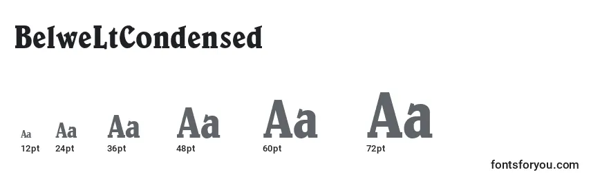 BelweLtCondensed Font Sizes