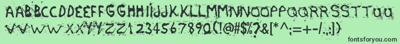 Etasilicon Font – Black Fonts on Green Background