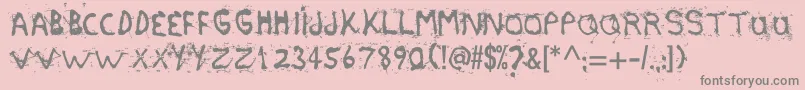 Etasilicon-Schriftart – Graue Schriften auf rosa Hintergrund