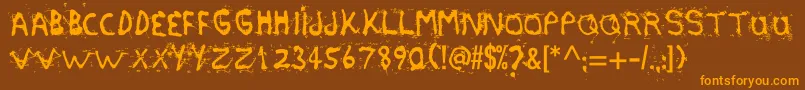 Etasilicon Font – Orange Fonts on Brown Background