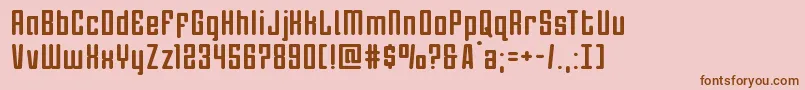 Fonte Darklighter – fontes marrons em um fundo rosa