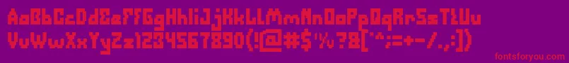 DefragmentedBold Font – Red Fonts on Purple Background