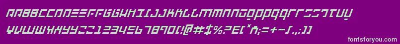 Repulsori-fontti – vihreät fontit violetilla taustalla