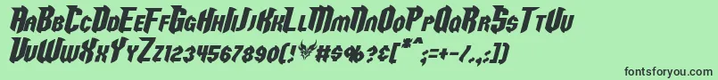 RazorclawItalic Font – Black Fonts on Green Background