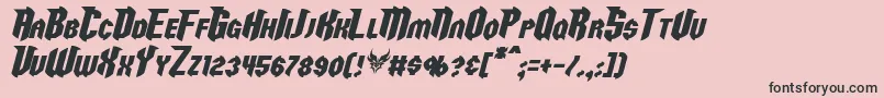 RazorclawItalic Font – Black Fonts on Pink Background