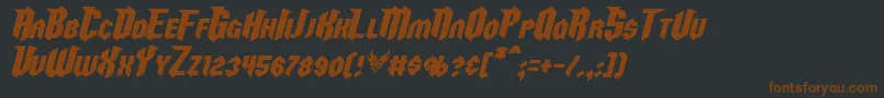 RazorclawItalic Font – Brown Fonts on Black Background