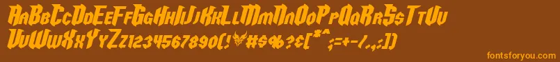 RazorclawItalic Font – Orange Fonts on Brown Background