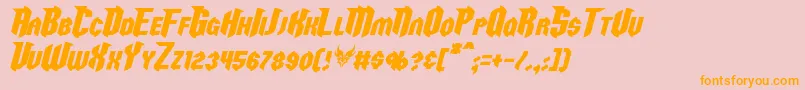 RazorclawItalic Font – Orange Fonts on Pink Background