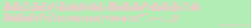 RazorclawItalic Font – Pink Fonts on Green Background