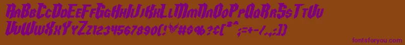 RazorclawItalic Font – Purple Fonts on Brown Background