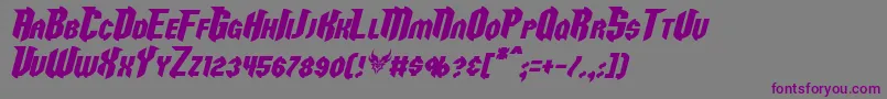 RazorclawItalic Font – Purple Fonts on Gray Background