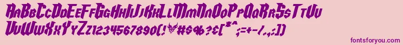 RazorclawItalic Font – Purple Fonts on Pink Background