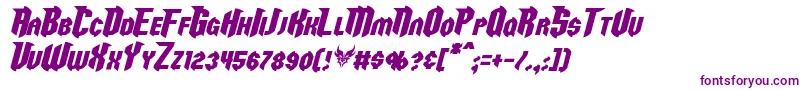 RazorclawItalic Font – Purple Fonts on White Background