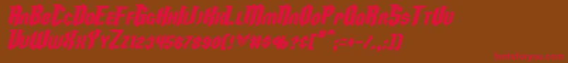 RazorclawItalic Font – Red Fonts on Brown Background