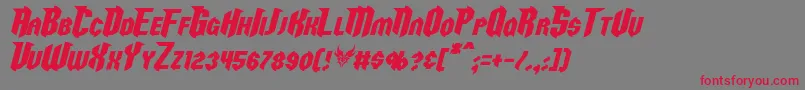 RazorclawItalic Font – Red Fonts on Gray Background