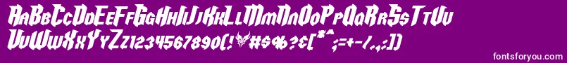 RazorclawItalic Font – White Fonts on Purple Background