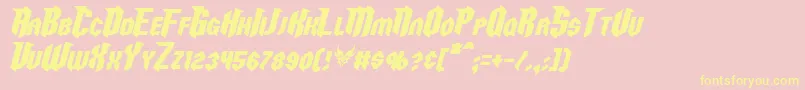 RazorclawItalic Font – Yellow Fonts on Pink Background