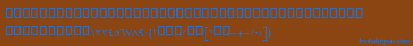 フォントBHamid – 茶色の背景に青い文字